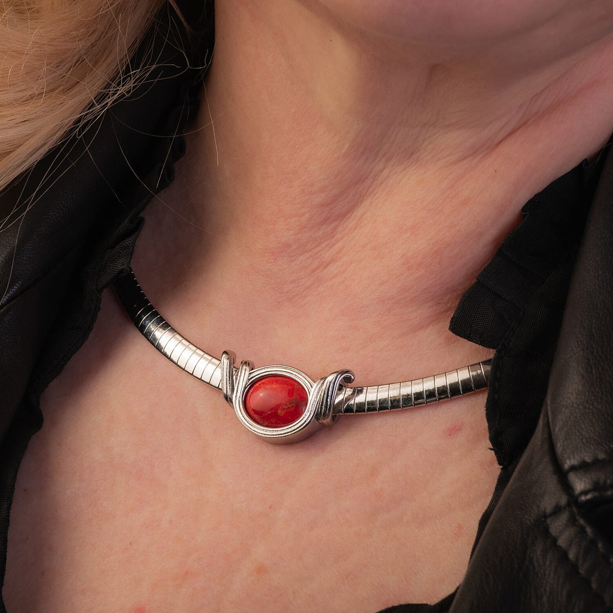 Multi Gemstones Interchangeable Necklace (18 - 20 Inch) in Pure White Stainless Steel V32516695 2