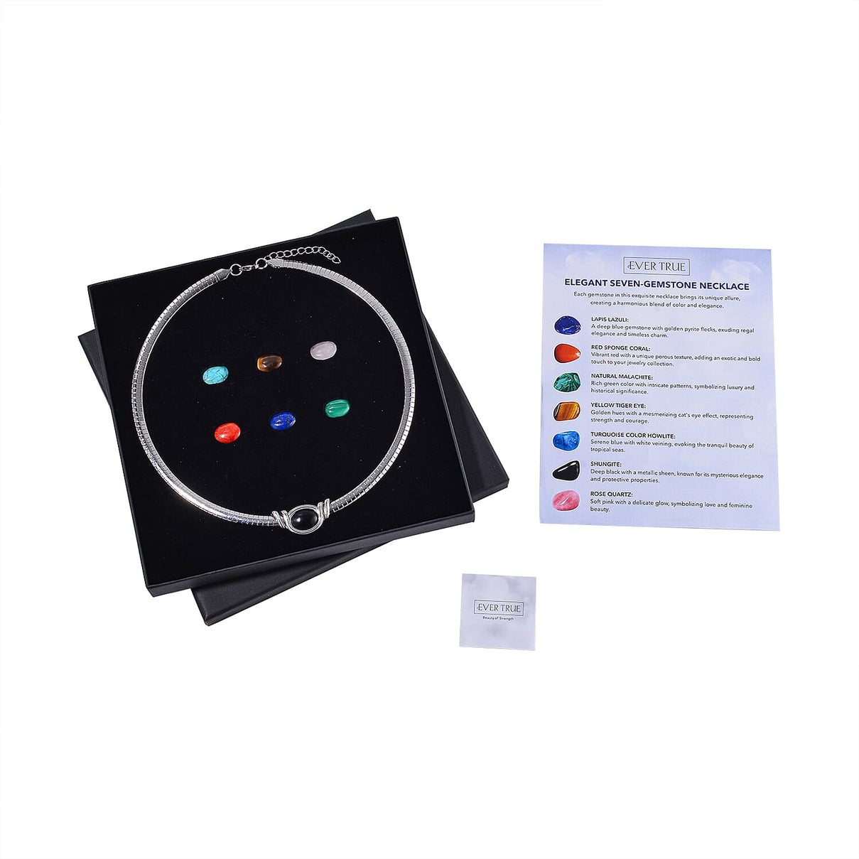 Multi Gemstones Interchangeable Necklace (18 - 20 Inch) in Pure White Stainless Steel V32516695 7