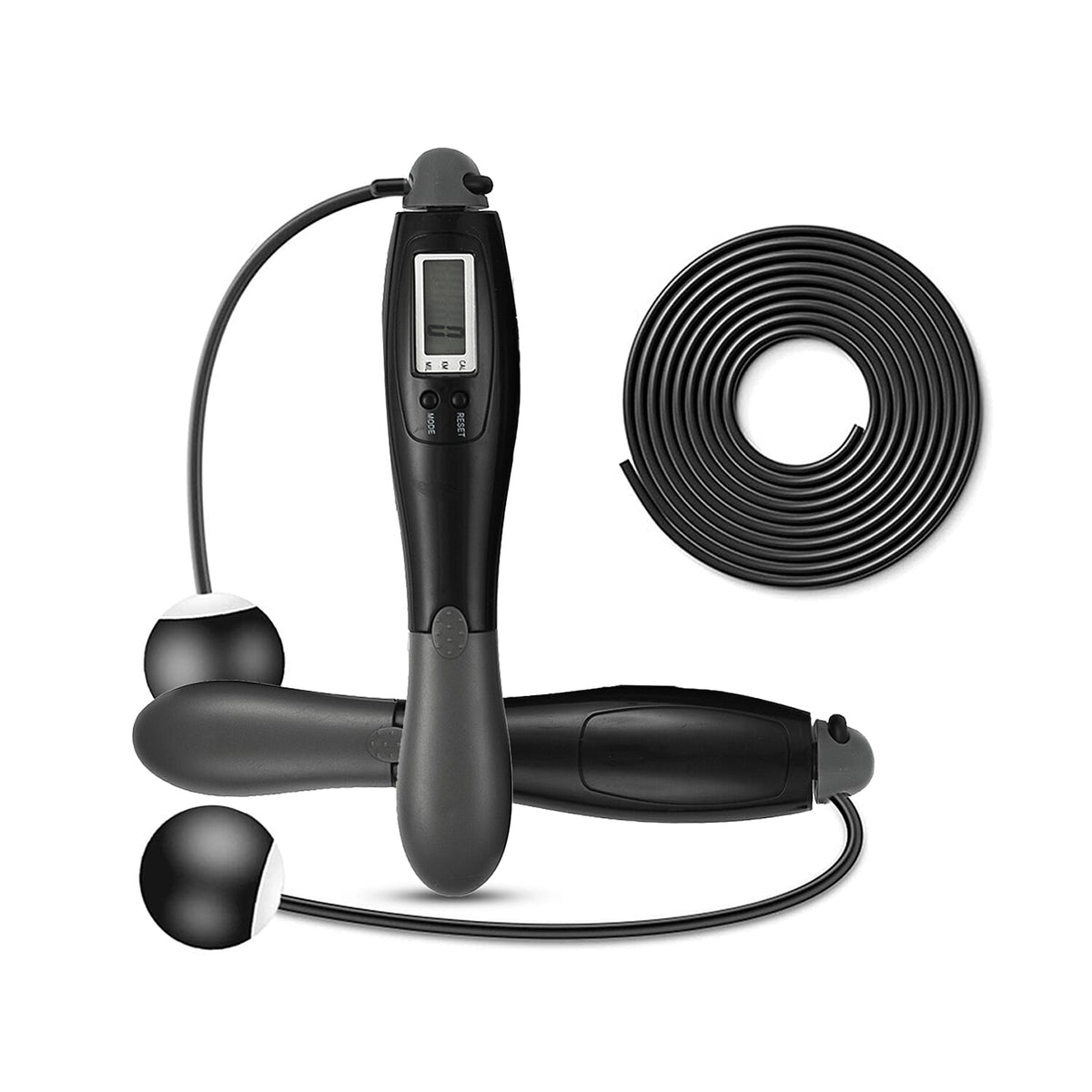 Digital Skipping Rope With - Without Rope - Black - Grey 7778067 0