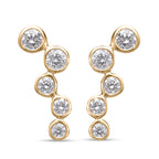 10K Yellow Gold Lab Grown Diamond Bubble Earrings 1.00 Ct