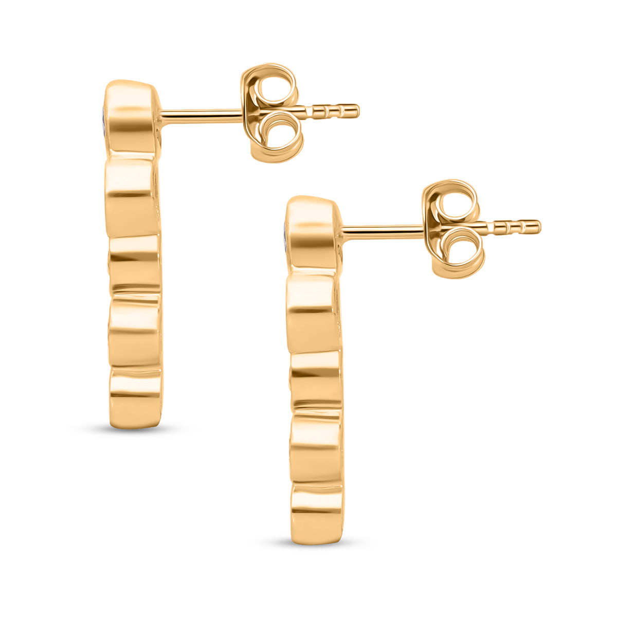 LUXURIANT 1 Ct. Lab Grown Diamond Bubble Earrings in 9K Gold 7778516 3