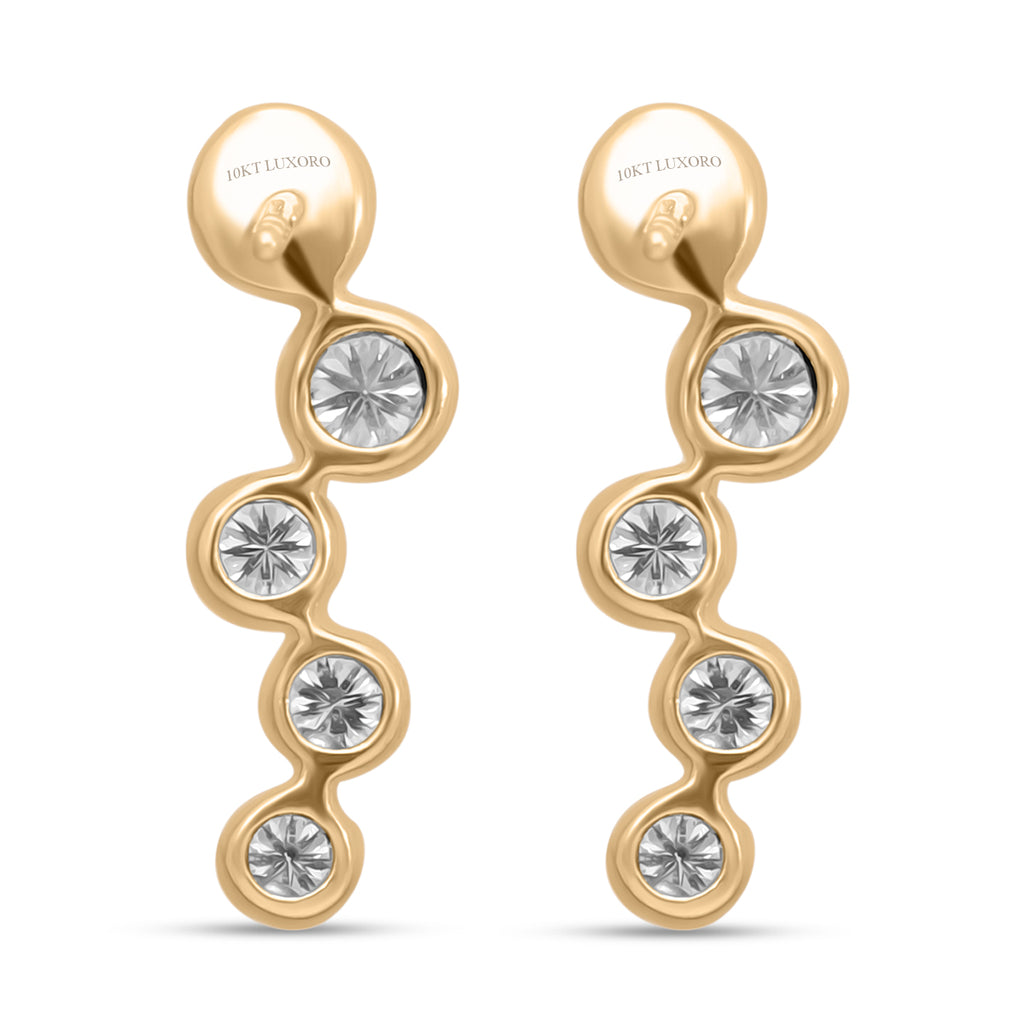 10K Yellow Gold Lab Grown Diamond Bubble Earrings 1.00 Ct_7778516_4