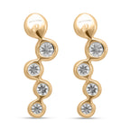 10K Yellow Gold Lab Grown Diamond Bubble Earrings 1.00 Ct_7778516_4