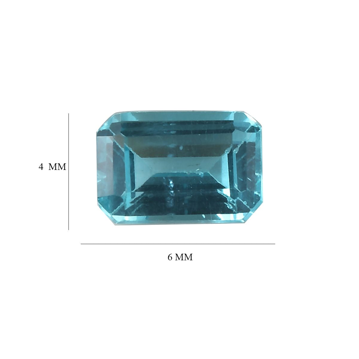 Set of 2 Blue Apatite Loose Gemstones in Octagon Shape (6x4mm) V32489747 3