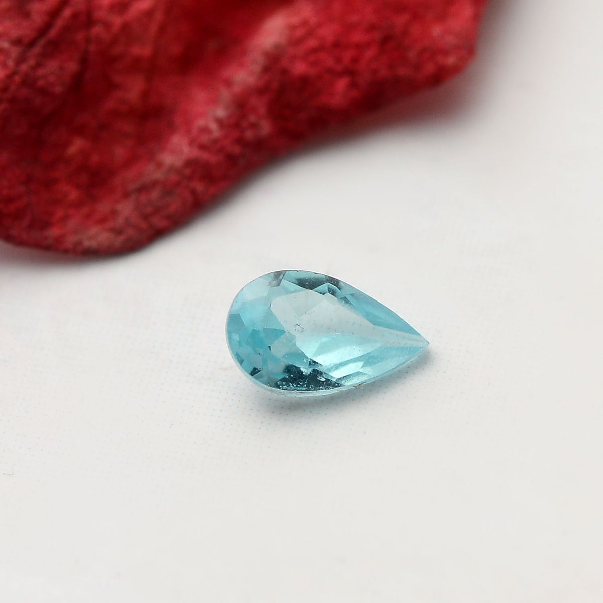 Blue Apatite Loose Gemstone in Pear Shape (5x3mm) V32513260 2