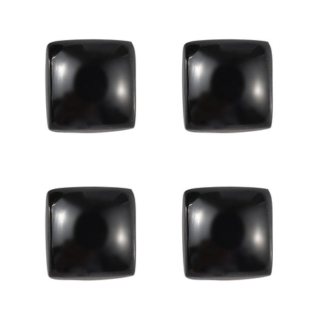 Set of 4 Black Spinel Loose Gemstones in Cushion Shape (4x4mm) 7778928 1
