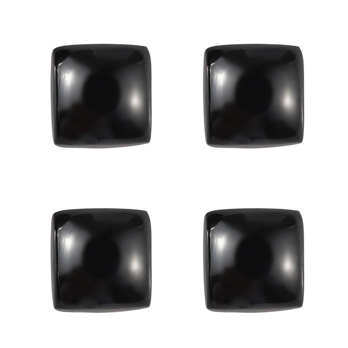Set of 4 Black Spinel Loose Gemstones in Cushion Shape (4x4mm) 7778928 1