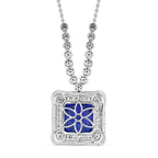 Certified and Appraised RHAPSODY 950 Platinum AAAA Tanzanite, Diamond Necklace 18 Inches 21.40 ct.
