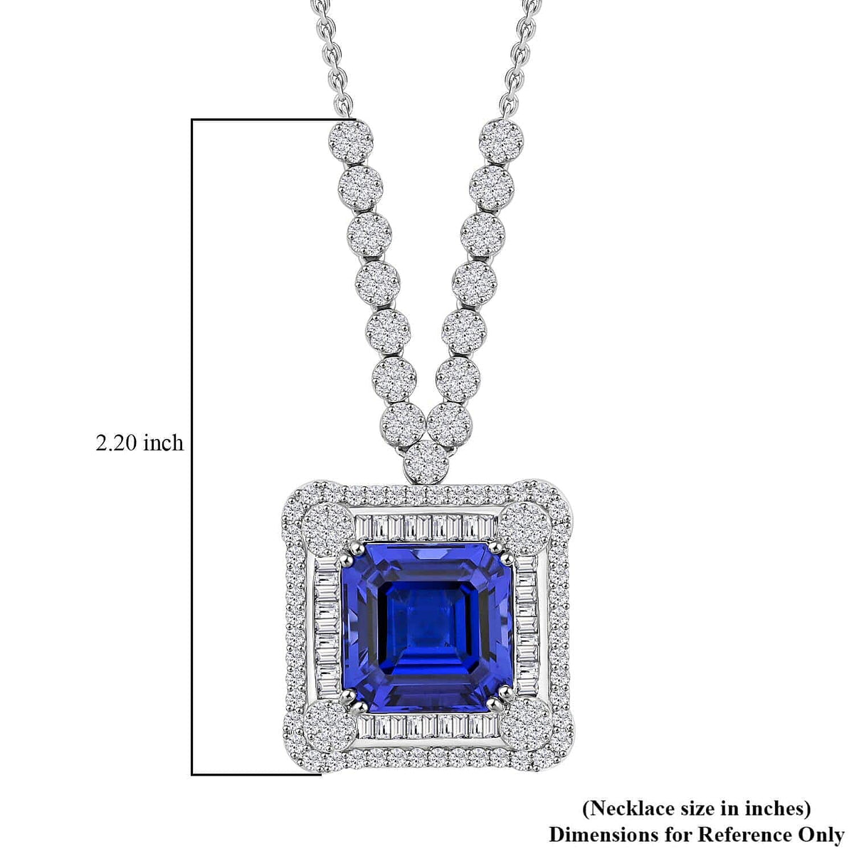 Chairman Vault Collection - Certified and Appraised RHAPSODY 950 Platinum AAAA Tanzanite and E-F VS Diamond Halo Pendant Necklace 18 Inches 21.40 ct. 7779275 4