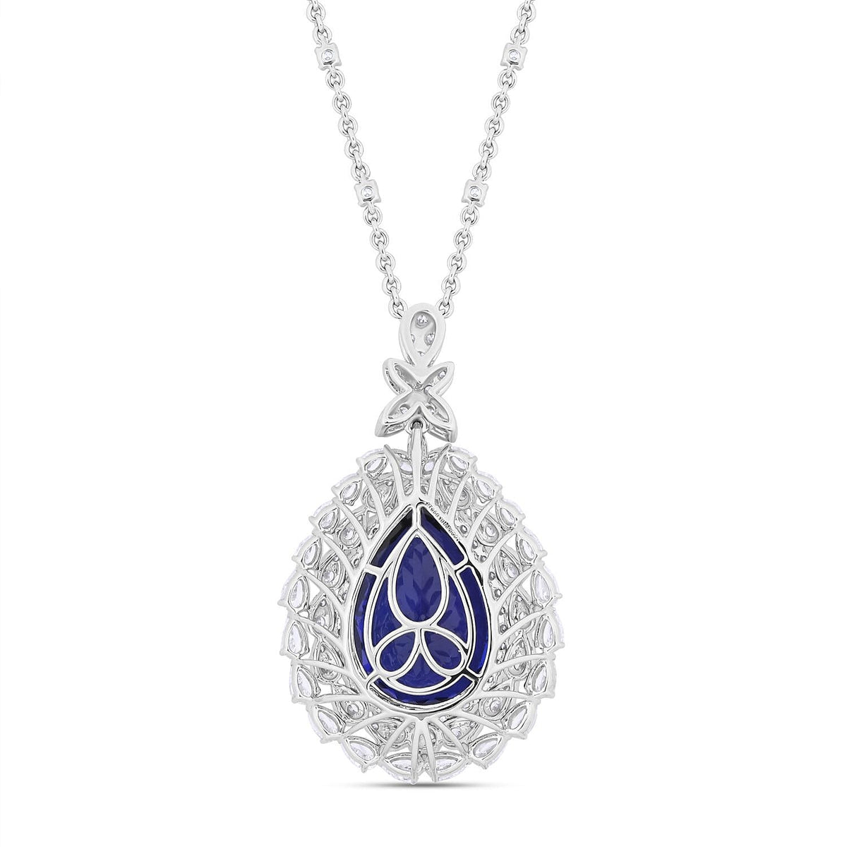 Chairman's Vault Collection 17.16 Ct. AAAA Tanzanite, Diamond Triple Halo Pendant in 950 Platinum 7779276 2