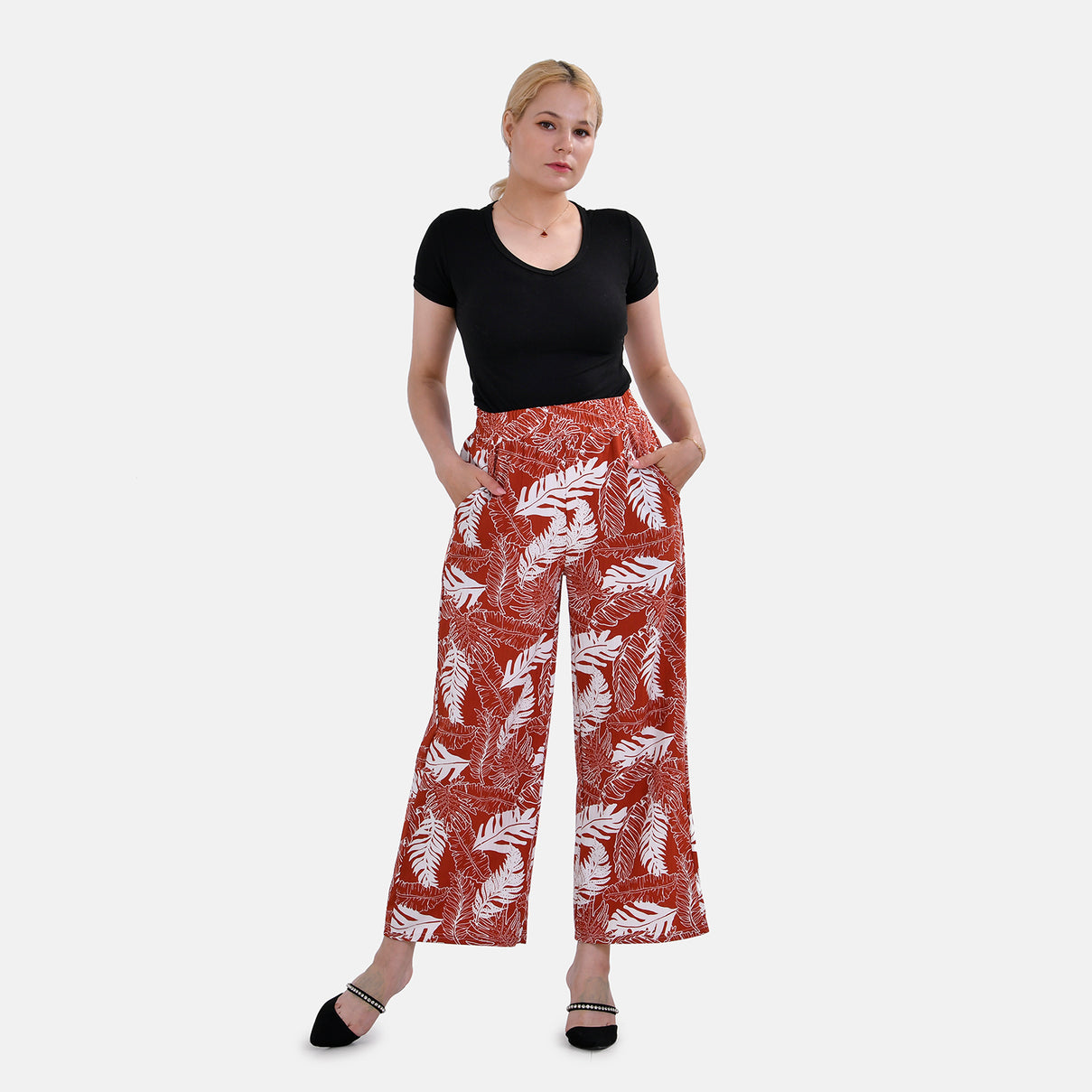 La Marey  Printed Jean Trouser (Size M) - Orange 7780904 0