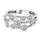 950 Platinum SGL Certified Lab Grown Diamond (VS-EF) Bubble Ring 1.00 Cts. Platinum Wt 6.75 Gms