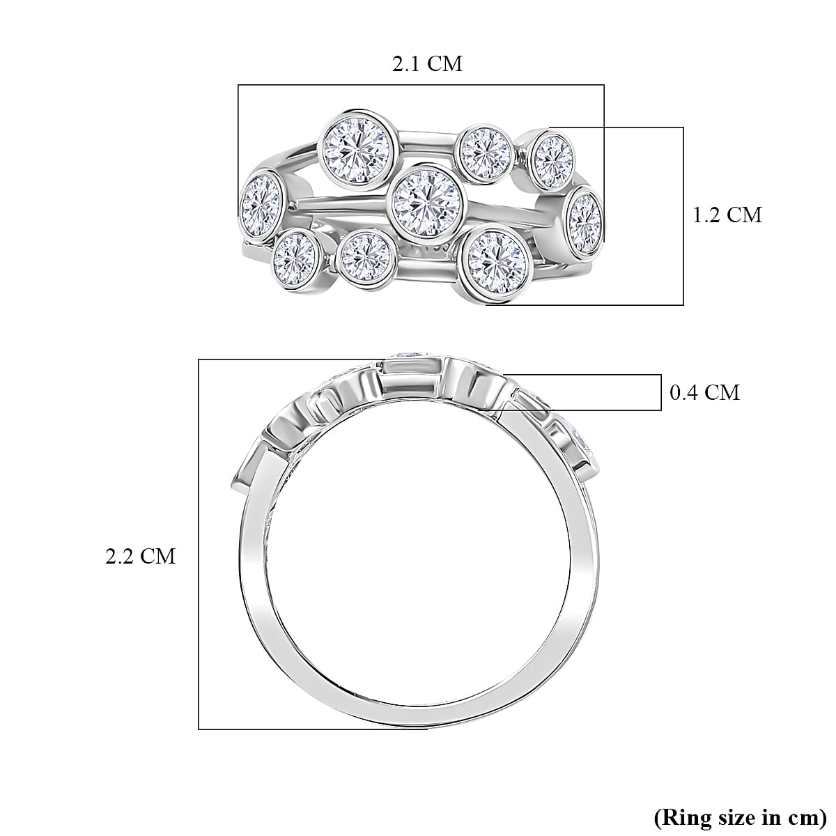 LUXURIANT 1 Ct. Lab Grown Diamond Cluster Ring in 950 Platinum, SGL Certified 7781392 6