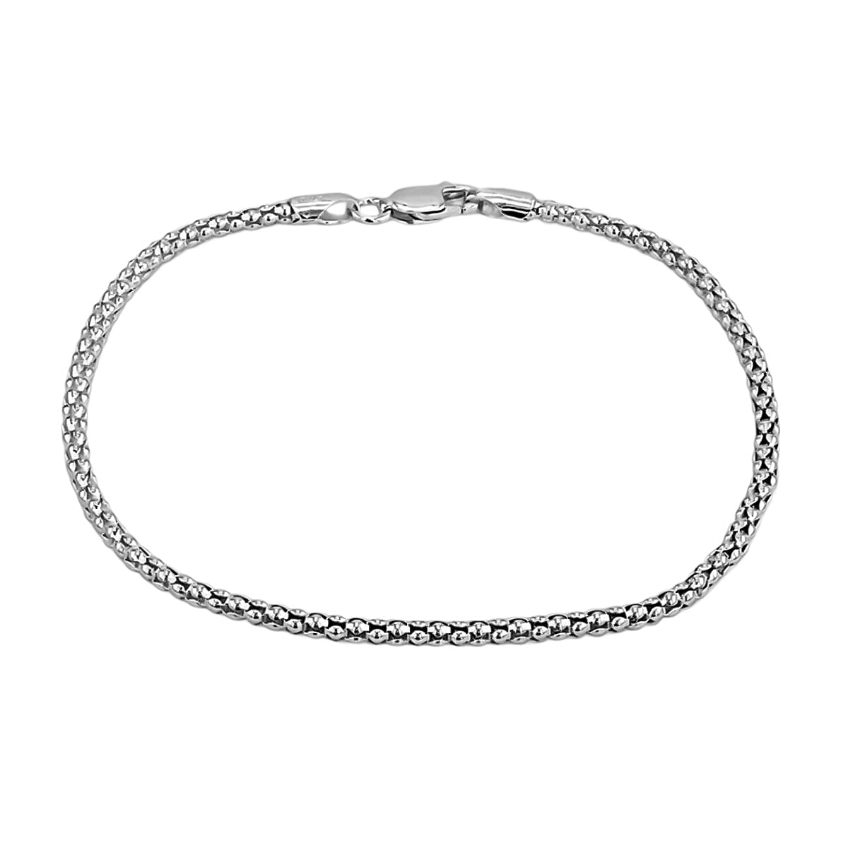 Sterling Silver Popcorn Chain Bracelet (Size - 7.5) 7782165 0