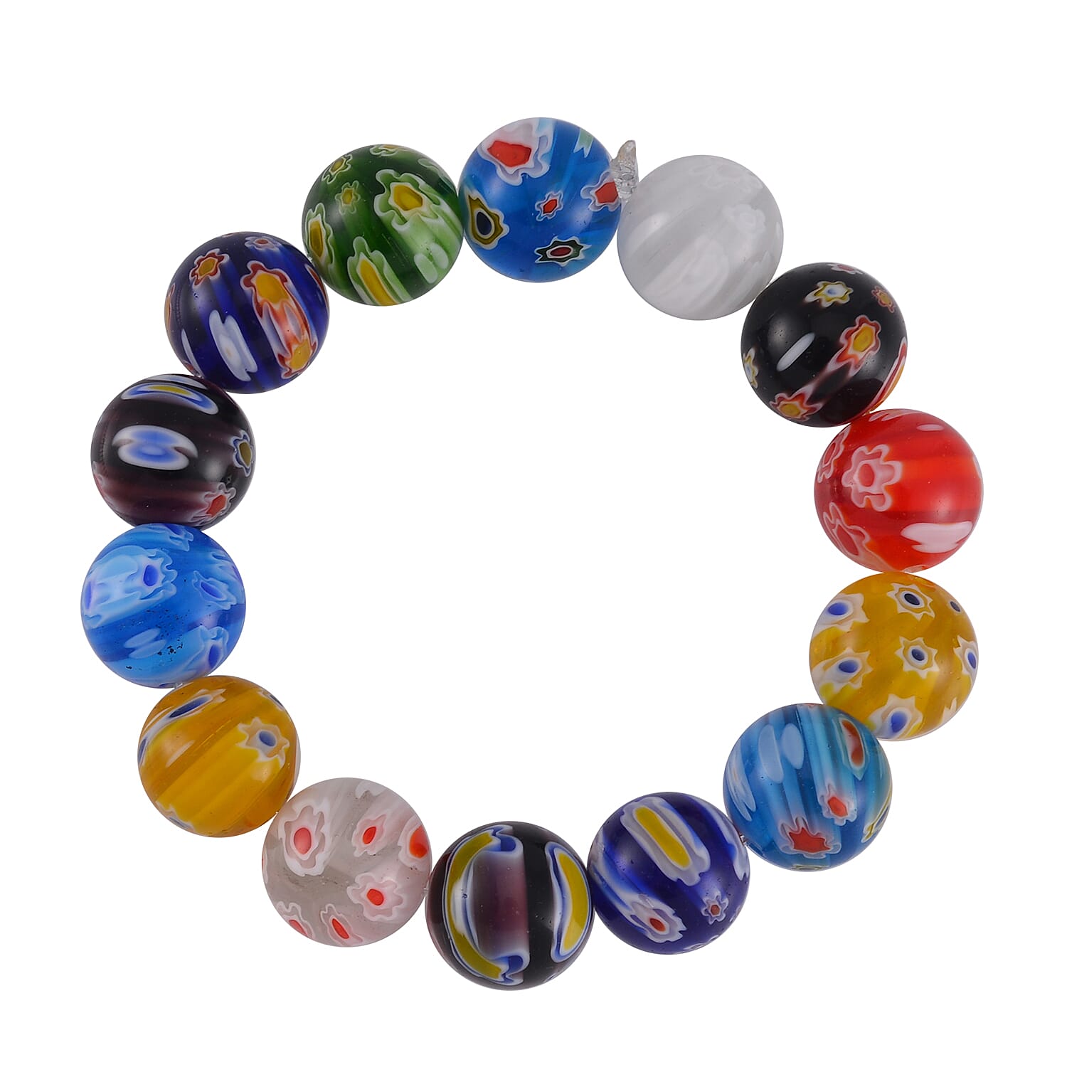Multi Color Murano Glass Stone Bracelet 35 Ct 7783081 2