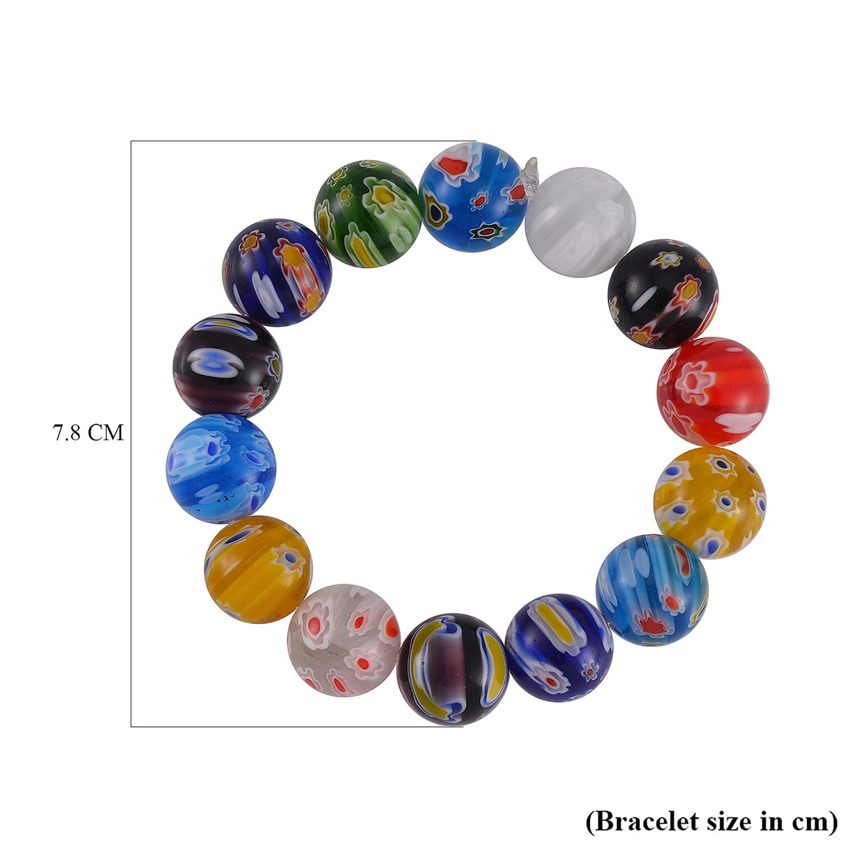 Multi Color Murano Glass Stone Bracelet 35 Ct 7783081 4