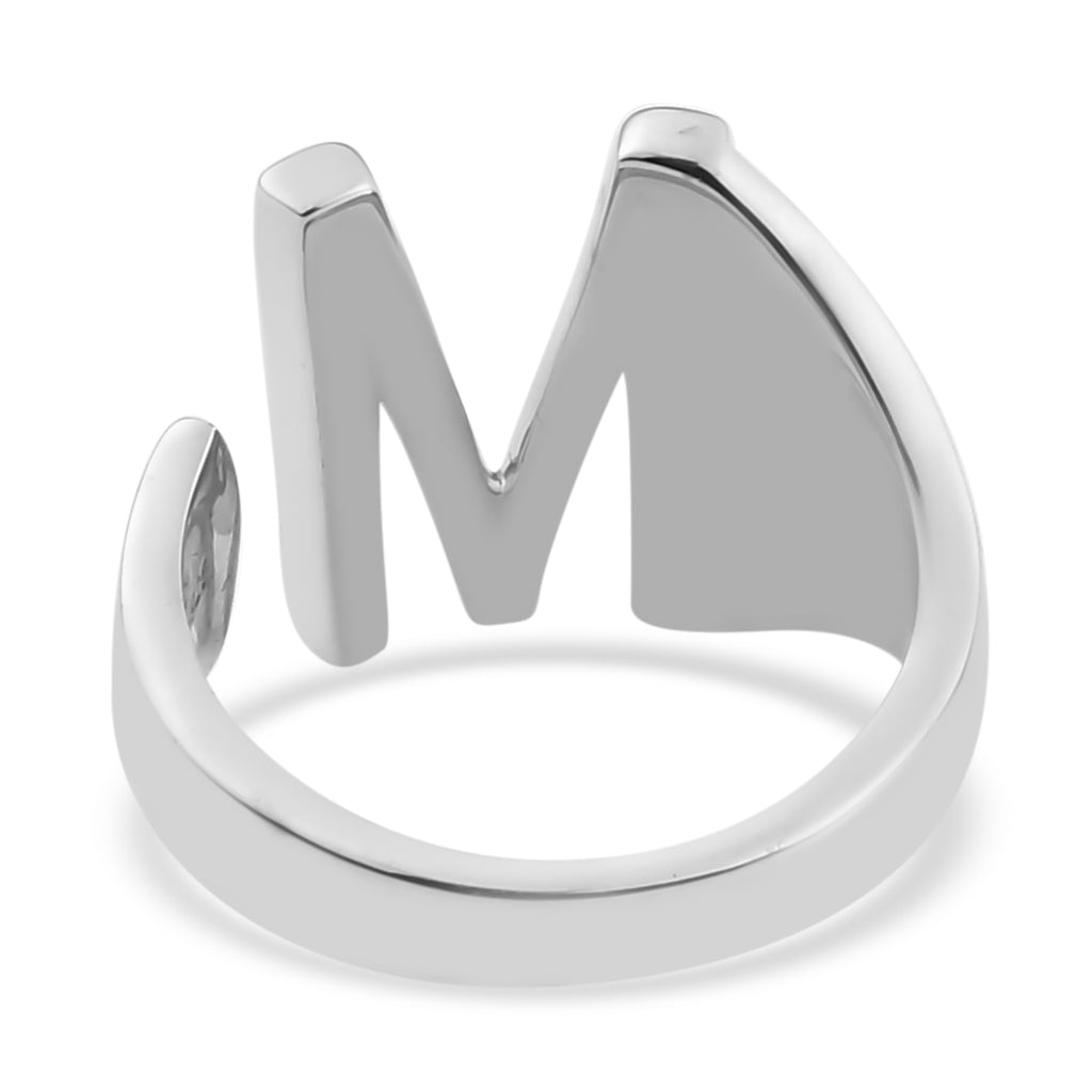 EverTrue - Initial-M Adjustable Ring in Two Tone Plating_7785329_4
