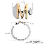 EverTrue - Initial-M Adjustable Ring in Two Tone Plating_7785329_5