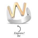 ION Plated 18K YG Fancy Ring Pure Yellow Brass