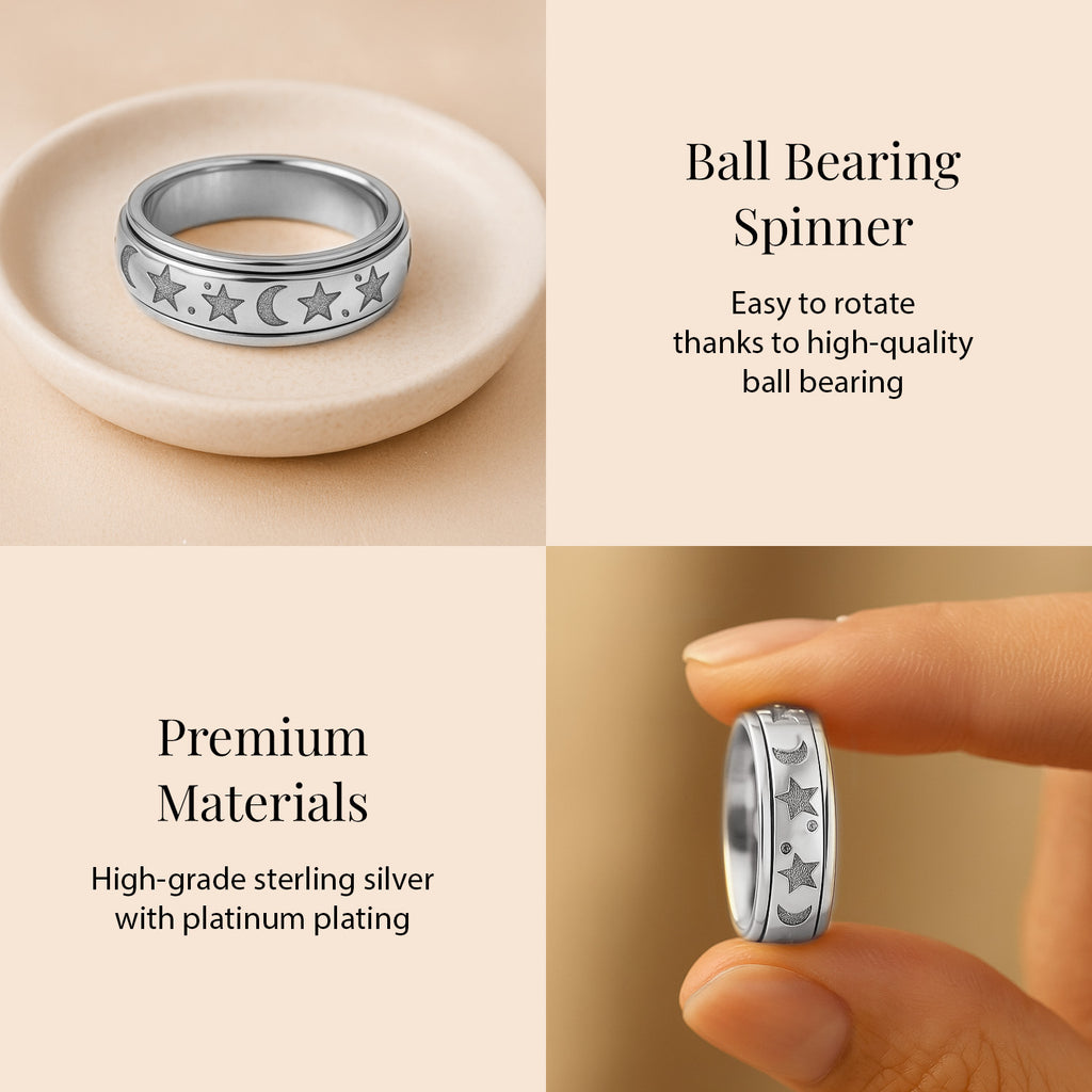 D'Joy Platinum Overlay Sterling Silver Moon & Star Spinner Ring_7785684_5