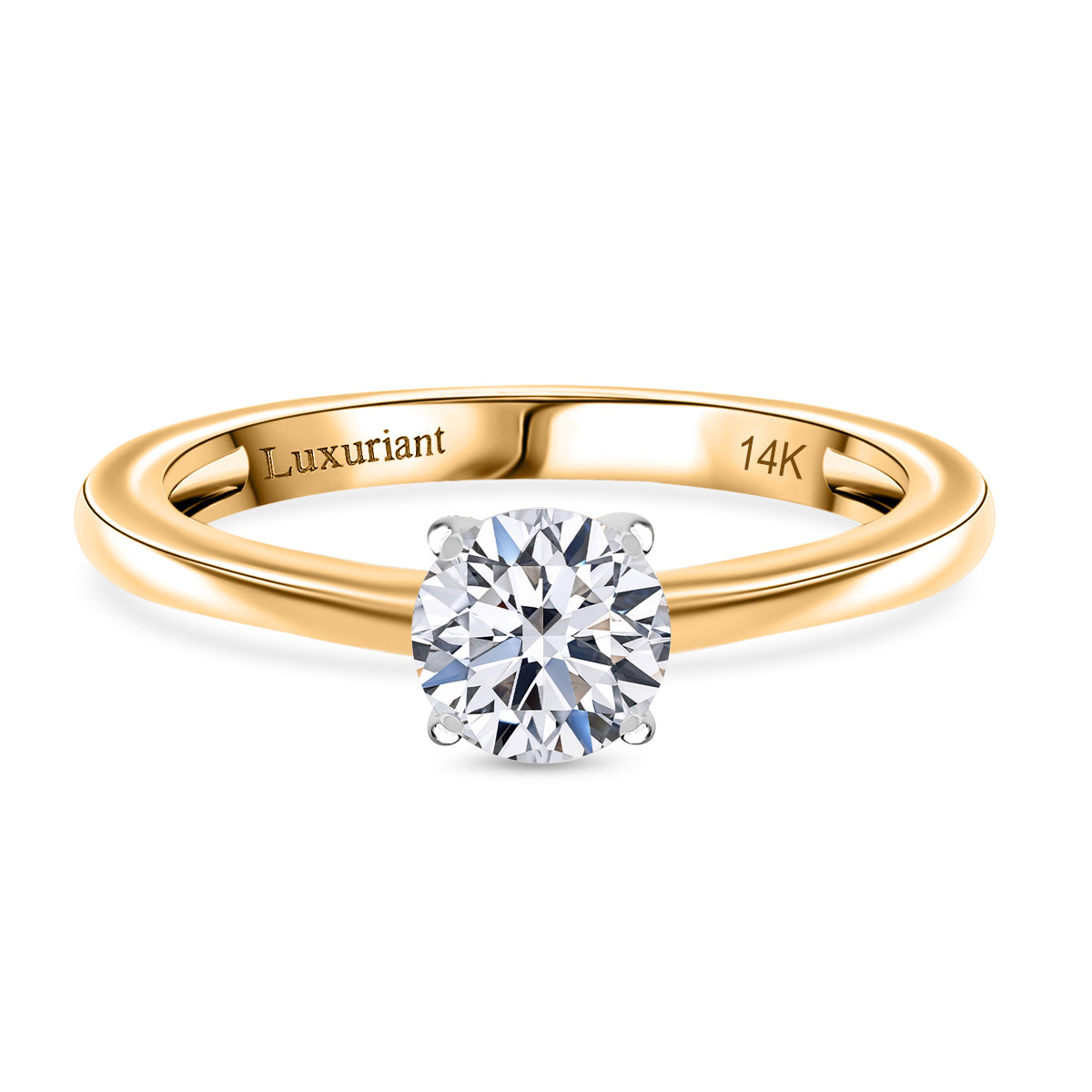 JCK Vegas Closeout Luxuriant Diamond - 14K Yellow Gold IGI Certified (VS2-F) Lab Grown Diamond Solitaire Ring 1.00 Ct._7786359