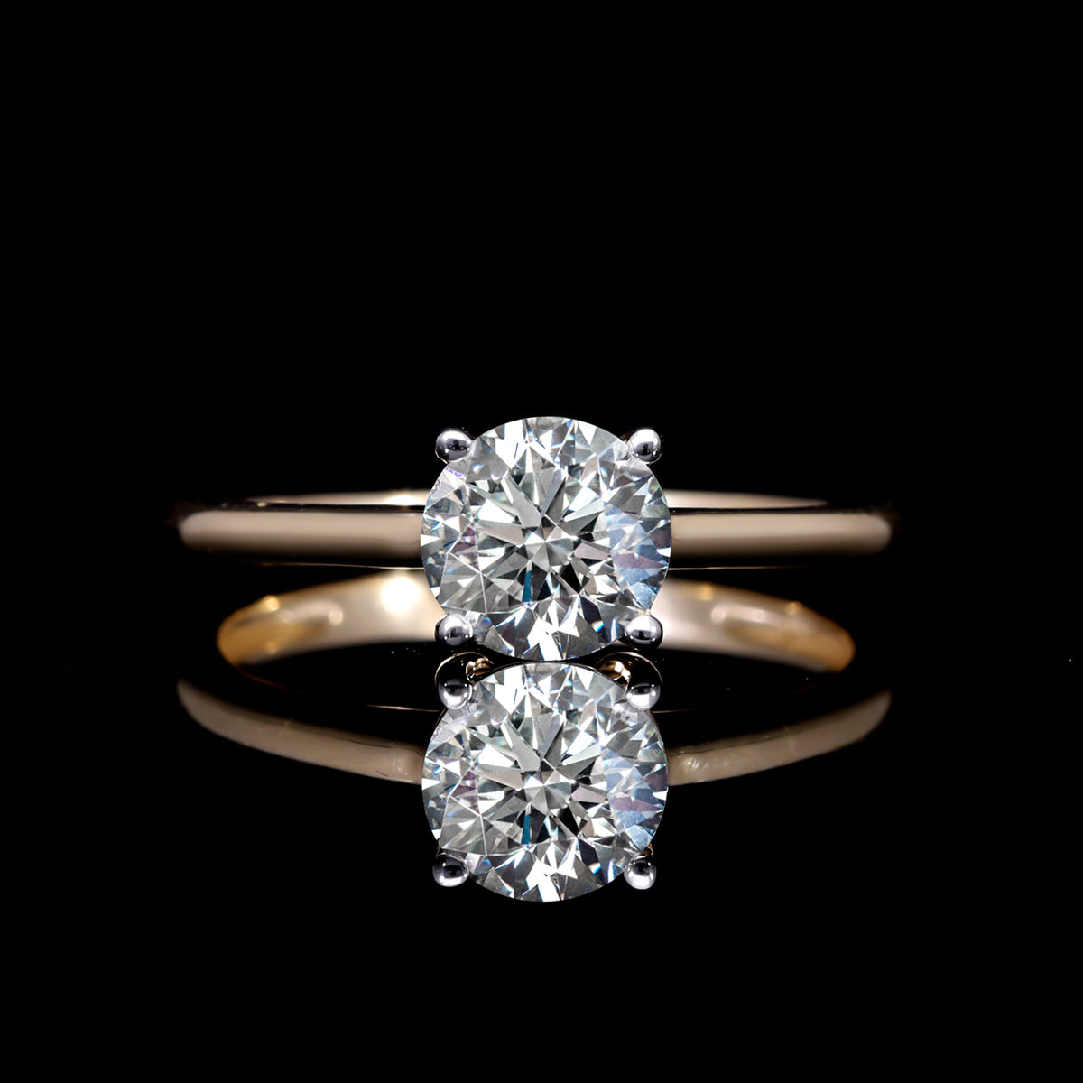 LUXURIANT 14K Yellow Gold IGI Certified  Lab Grown Diamond Solitaire Ring 1 Ct. 7786360 2