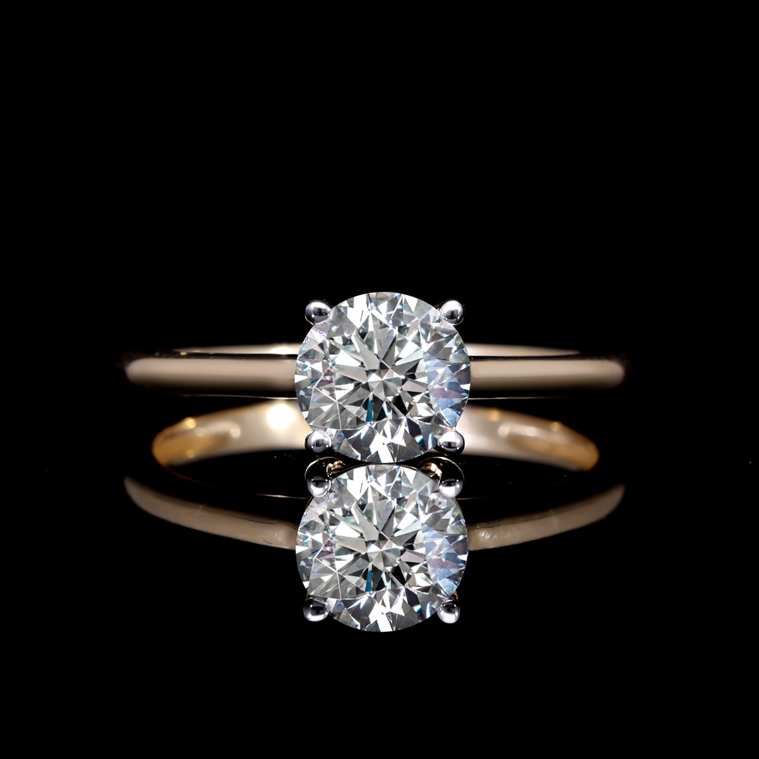 1.Ct JCK Vegas Closeout Luxuriant Diamond - 14K Yellow Gold IGI Certified (VS2-F) Lab Grown Diamond V32507172 2