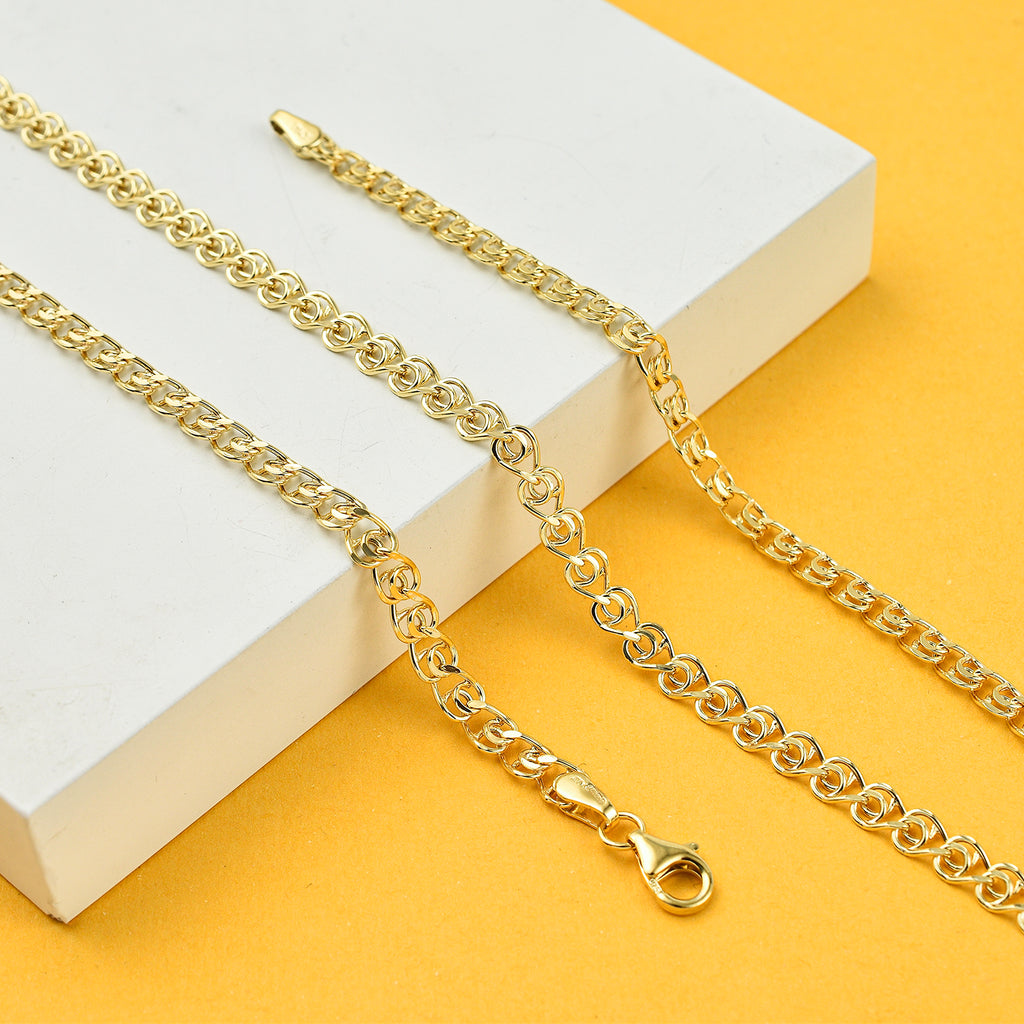 Maestro Collection - 9K Yellow Gold Infinity Necklace (Size 24) with Lobster Clasp. Gold Wt 4.90 Gms_7786465_1