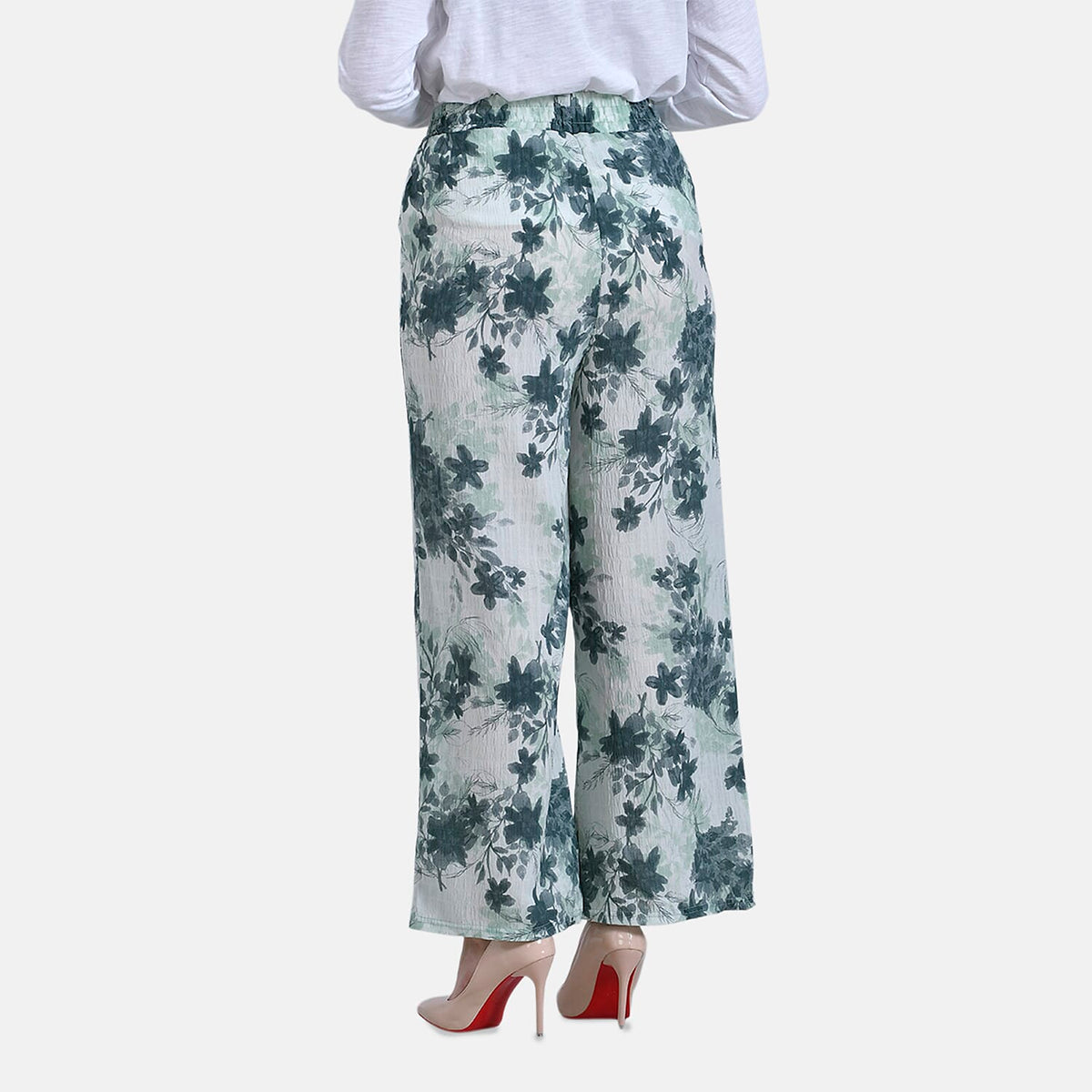 La Marey Printed Mid-Rise Elastic Waistband Wide Leg Trouser V32528323 2