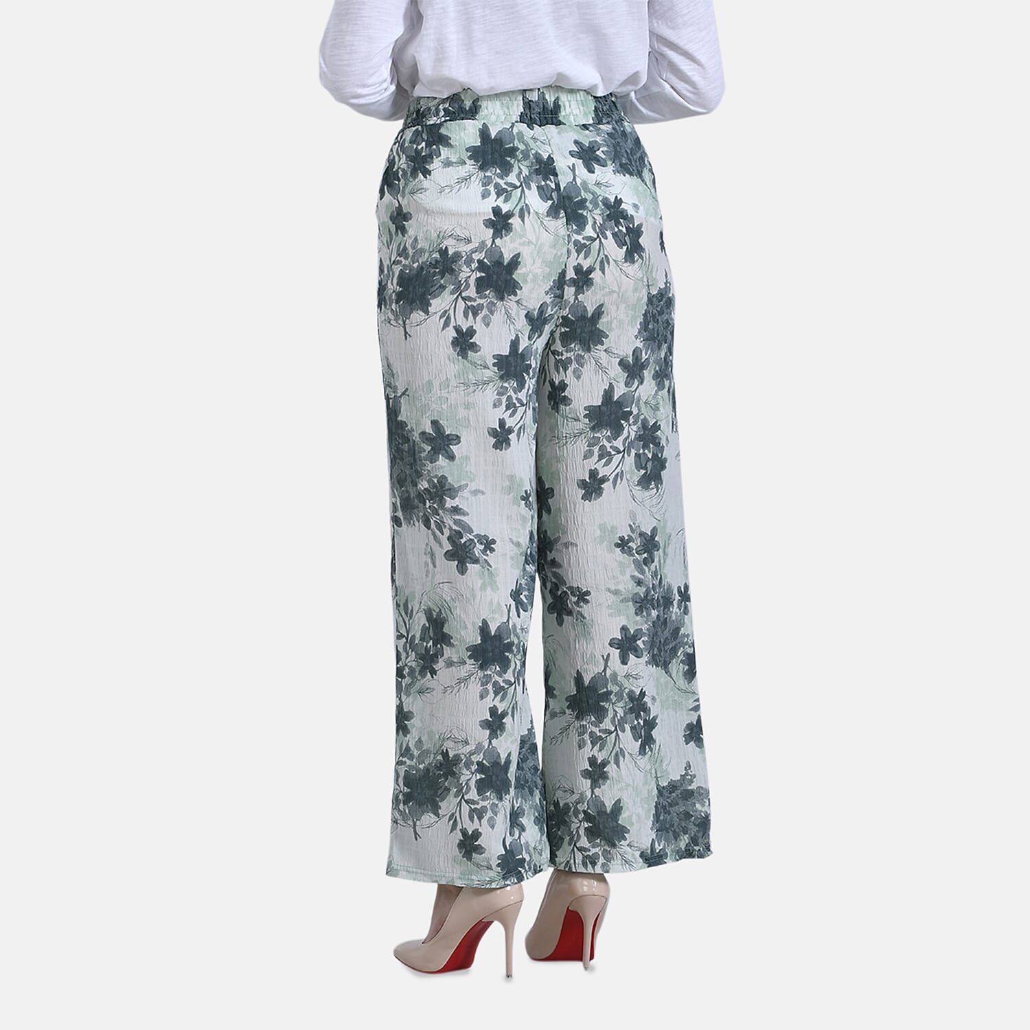 La Marey Printed Mid-Rise Elastic Waistband Wide Leg Trouser V32528323 2