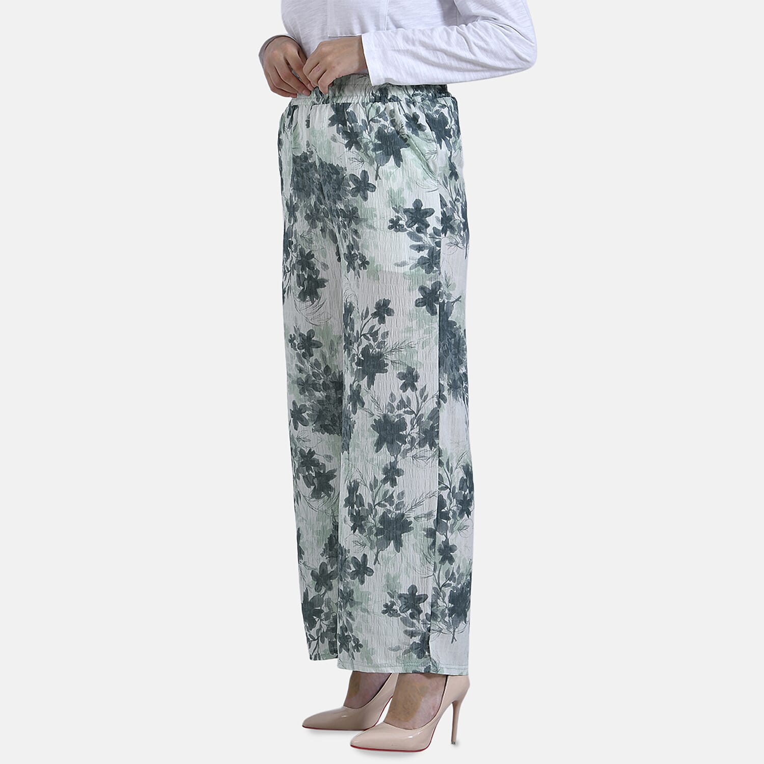 La Marey Printed Mid-Rise Elastic Waistband Wide Leg Trouser V32528323 3