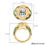 Mercury Mystic Topaz Solitaire Ring in 18K YG Vermeil Plated Sterling Silver 4.15 Ct, Silver Wt. 7.01 Gms_7790933_6