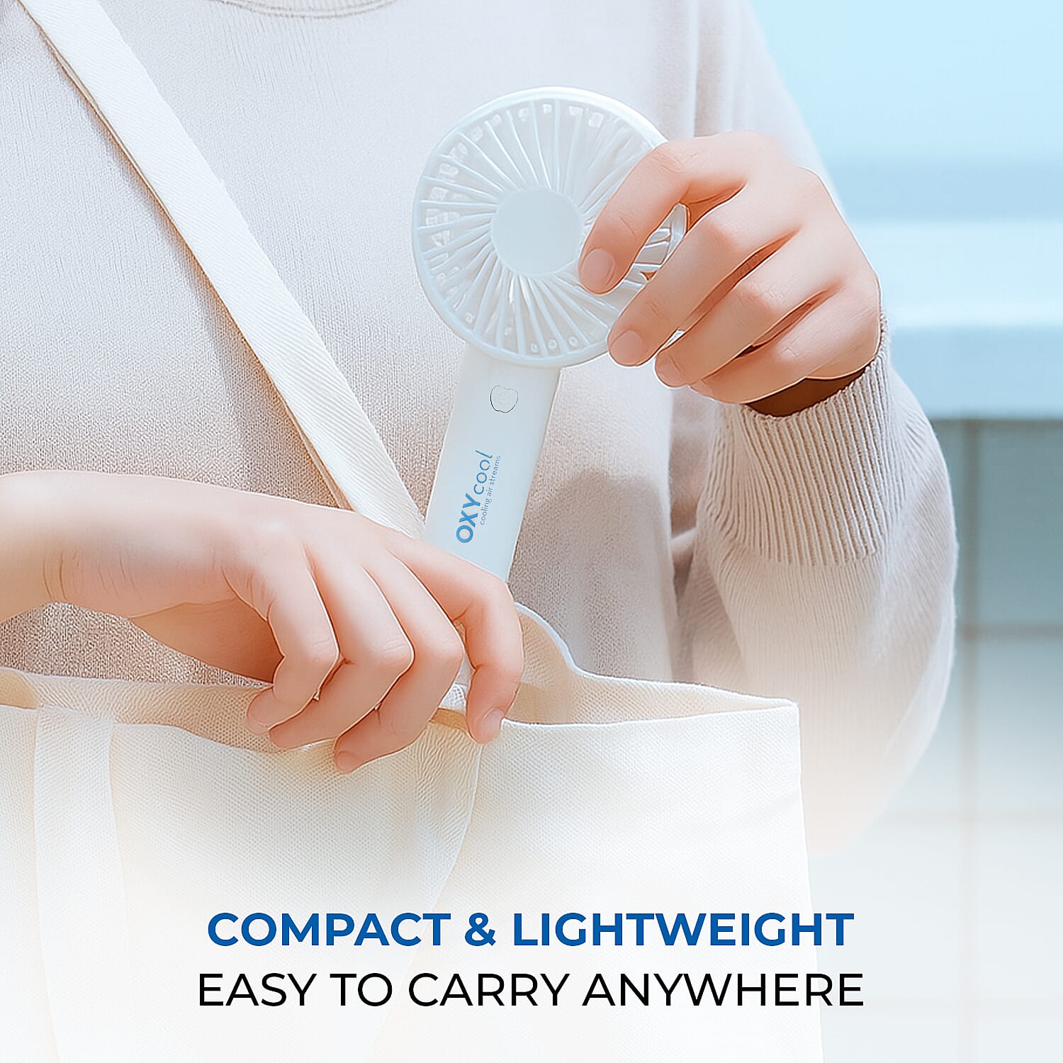 OxyCool Rechargeable Handy Fan with Stand 7791295 4
