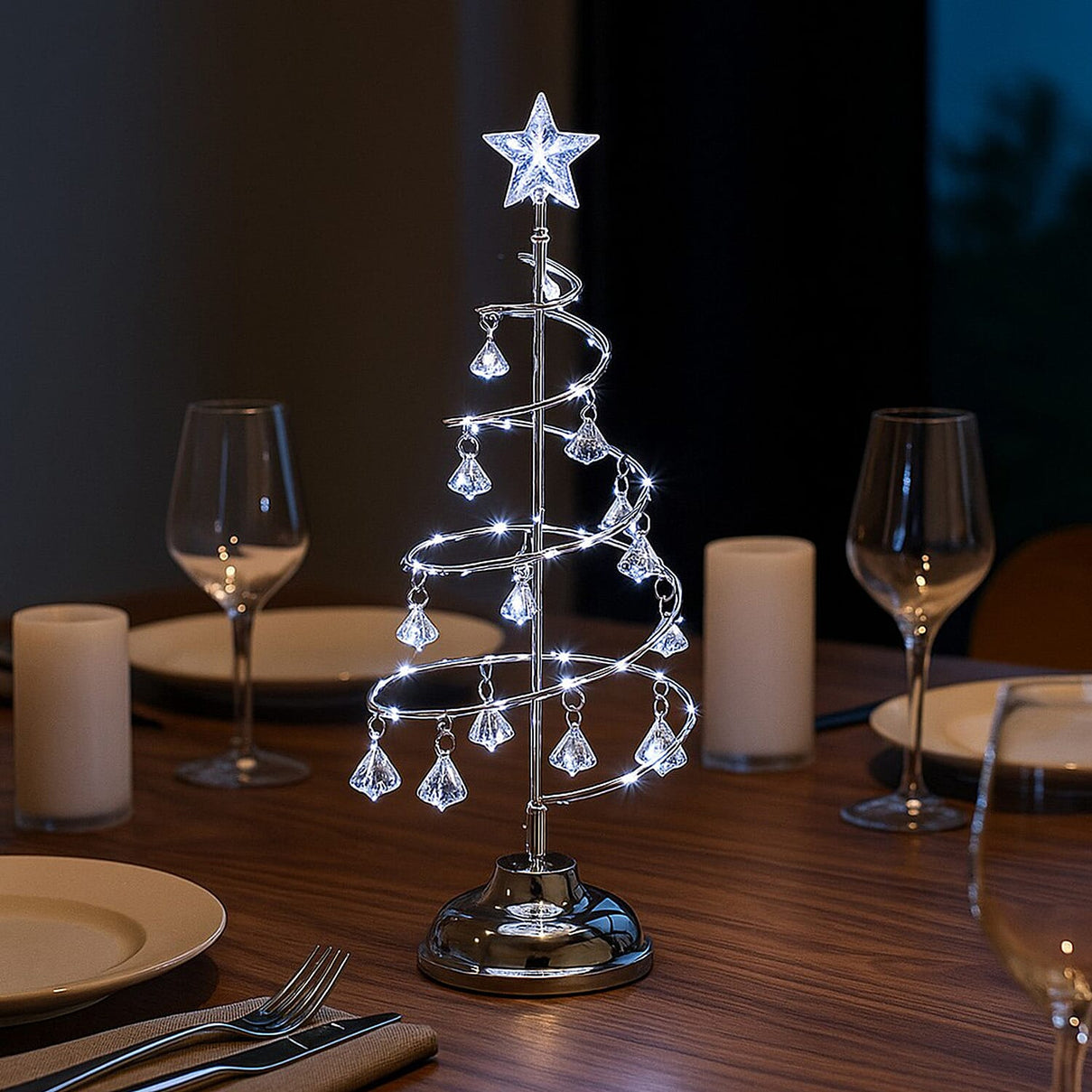 LED Christmas Tree Lamp with Crystal Star Light 7791948 2