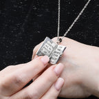 Elegant Holy Bible Locket Pendant with Adjustable Slider Chain (up to 28 Inches) - includes Premium Presentation Gift Box