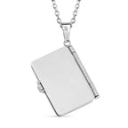 Elegant Holy Bible Locket Pendant with Adjustable Slider Chain (up to 28 Inches) - includes Premium Presentation Gift Box
