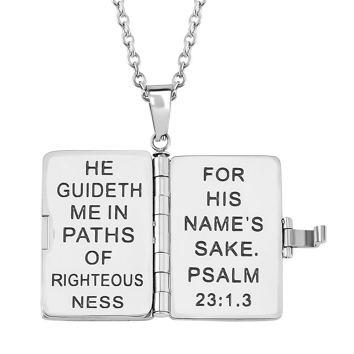 Holy Bible Openable Pendant With Chain and Presentation Gift Box (30inch + Slider) V32514499 7