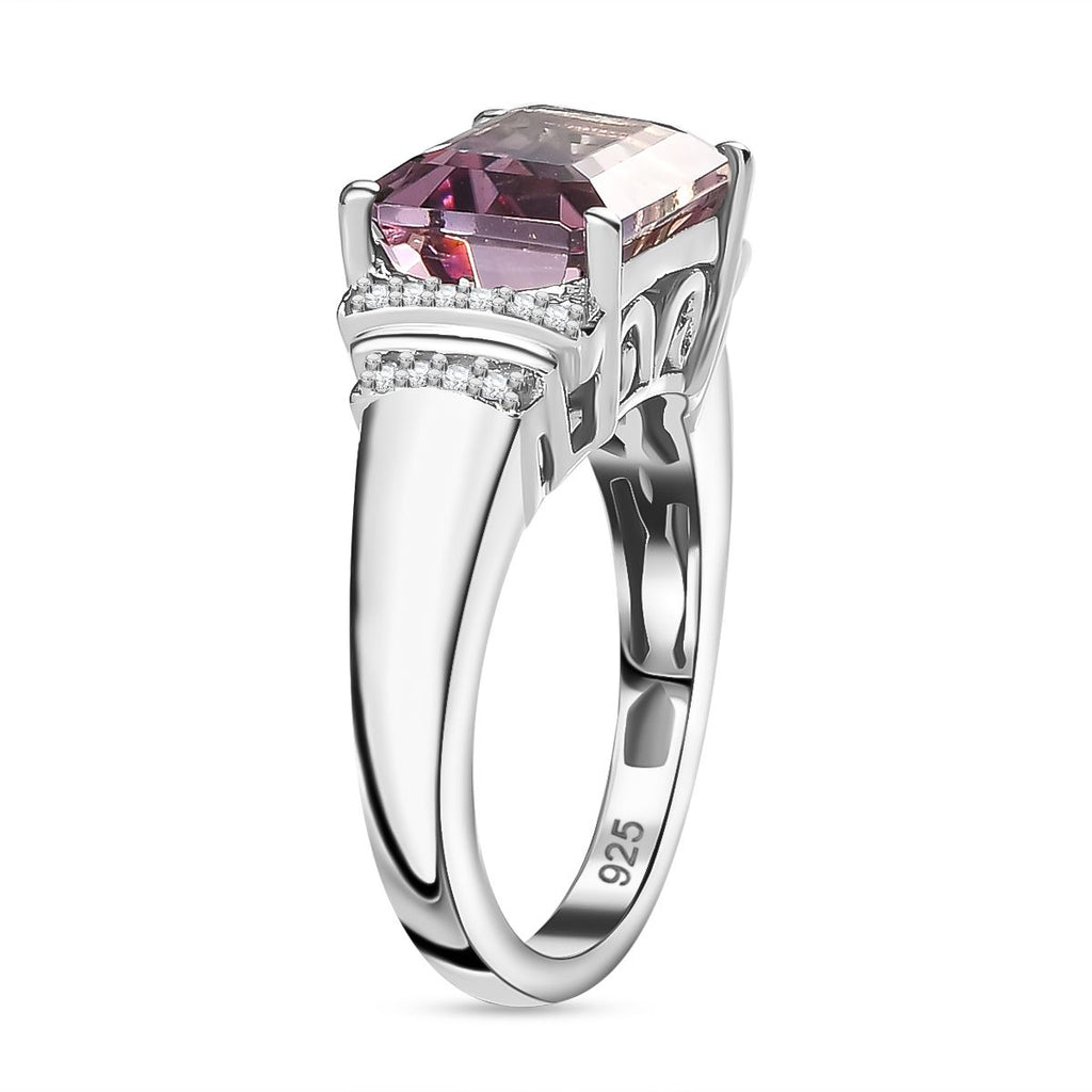 Ametrine & Natural Zircon Ring in Rhodium Overlay Sterling Silver 3.90 Ct_7792689_3