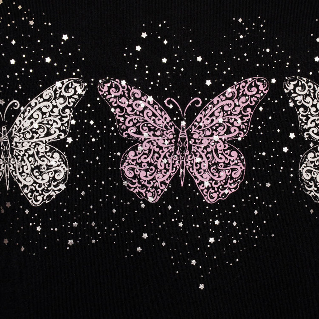 Emreco Butterfly Foil T-Shirt (Size 14) - Black_7792971_3