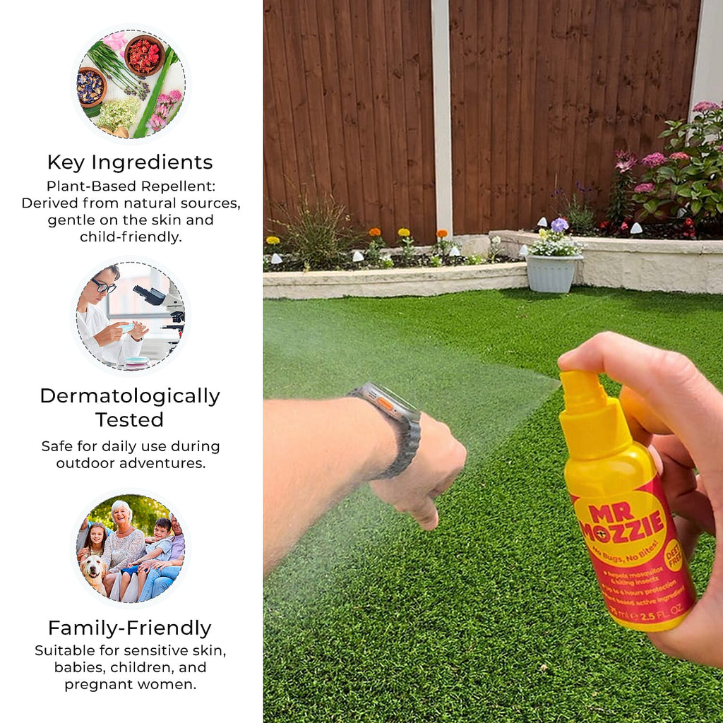 Mr Mozzie Mosquito Repellent Travel Set (Inc. 75ml Adult Mosquito Repellent, 75ml Kids Mosquito Repellent & 75ml Aftersun with Mosquito Repellent)