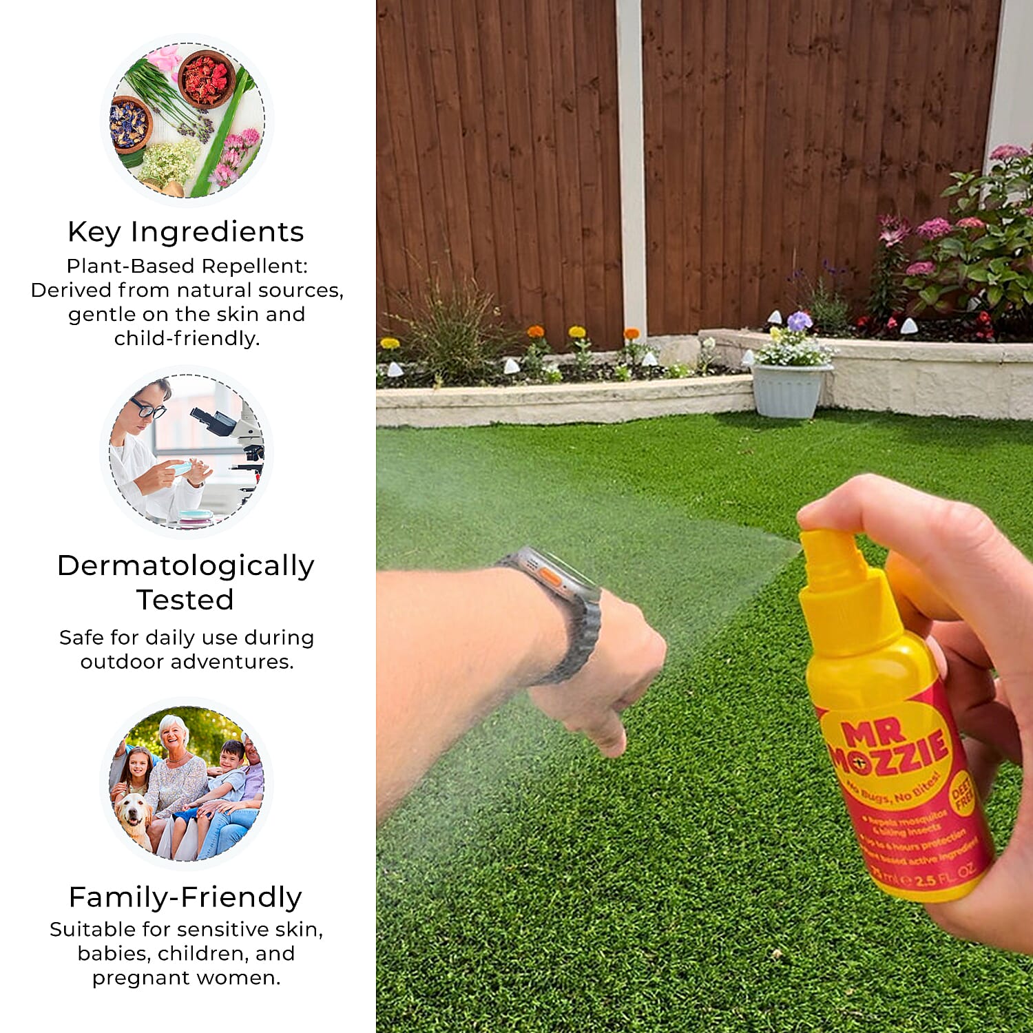 Mr Mozzie Mosquito Repellent Travel Set (Inc. 75ml Adult Mosquito Repellent, 75ml Kids Mosquito Repellent and 75ml Aftersun with Mosquito Repellent) 7793768 3