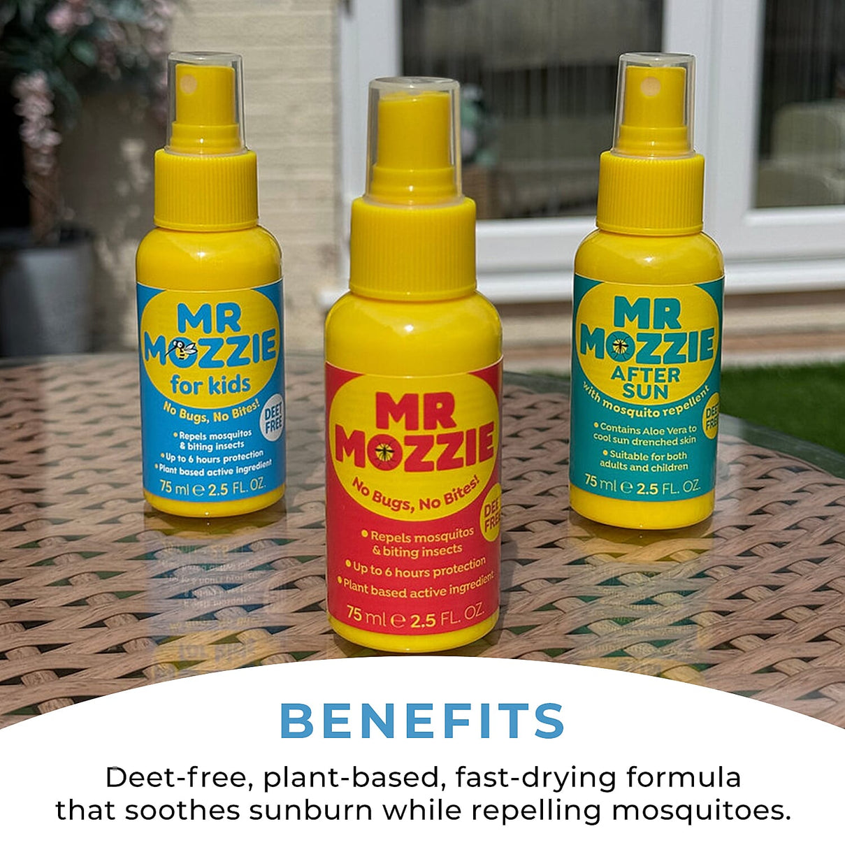 Mr Mozzie Mosquito Repellent Travel Set (Inc. 75ml Adult Mosquito Repellent, 75ml Kids Mosquito Repellent and 75ml Aftersun with Mosquito Repellent) 7793768 4