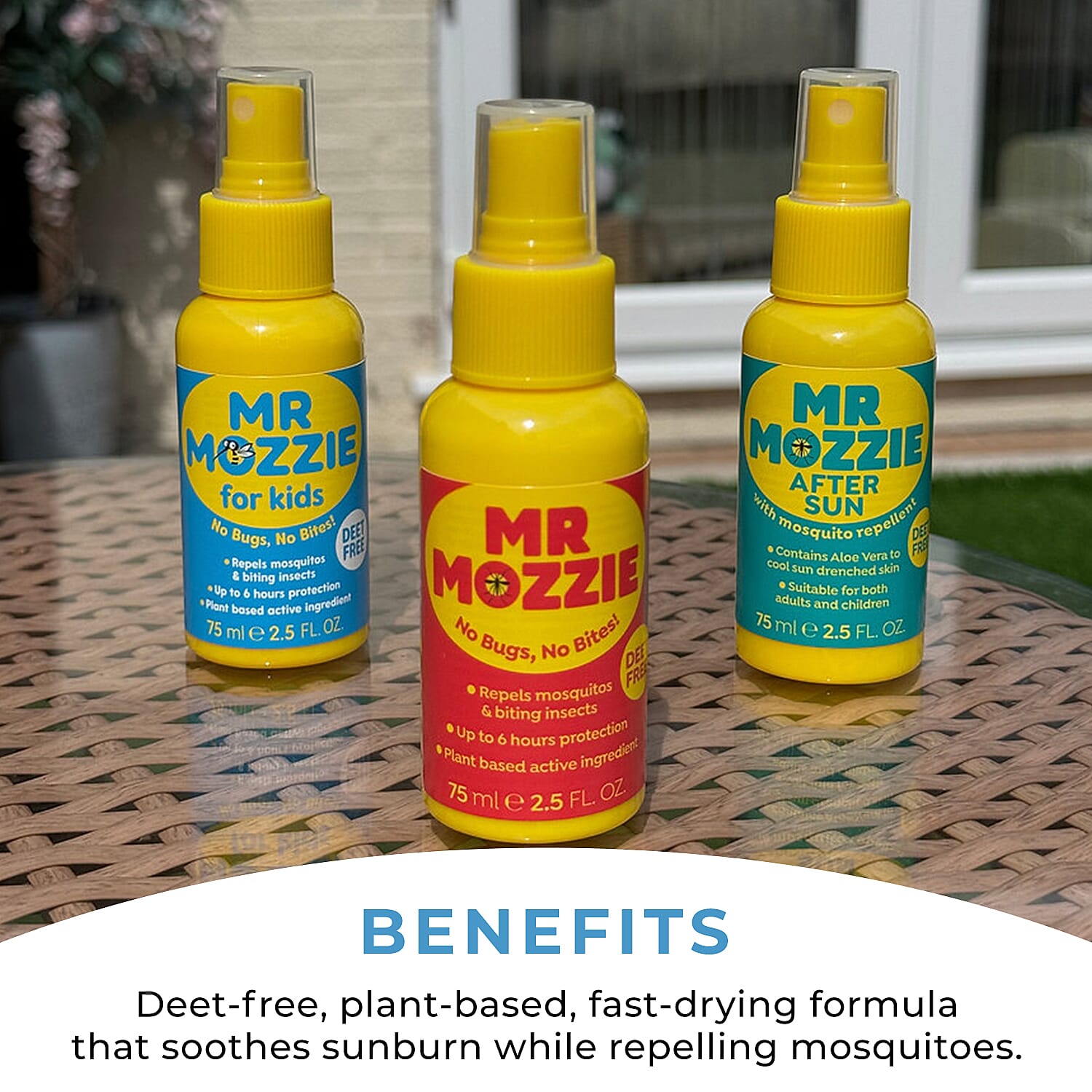 Mr Mozzie Mosquito Repellent Travel Set (Inc. 75ml Adult Mosquito Repellent, 75ml Kids Mosquito Repellent and 75ml Aftersun with Mosquito Repellent) 7793768 4