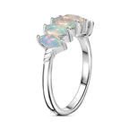 Royal Bali Collection - D'Joy Ethiopian Welo Opal 5 Stone Ring in Platinum Overlay Sterling Silver_7796061_3