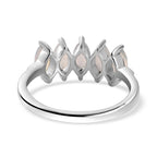 Royal Bali Collection - D'Joy Ethiopian Welo Opal 5 Stone Ring in Platinum Overlay Sterling Silver_7796061_4