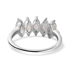 Royal Bali Collection - D'Joy Ethiopian Welo Opal 5 Stone Ring in Platinum Overlay Sterling Silver_7796064_4