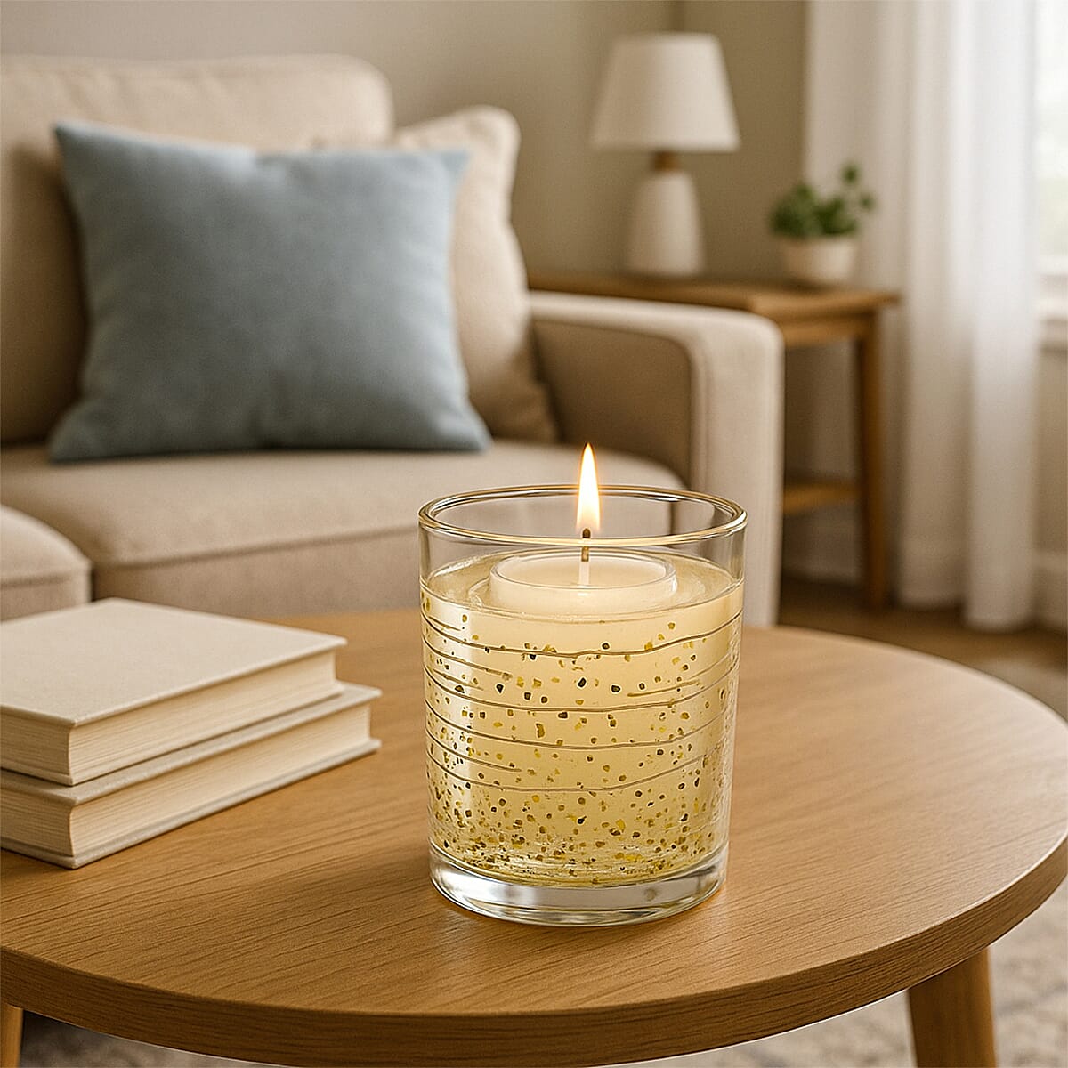 Light-Sensing LED Gel Wax Candle with Fragrance 7796211 0