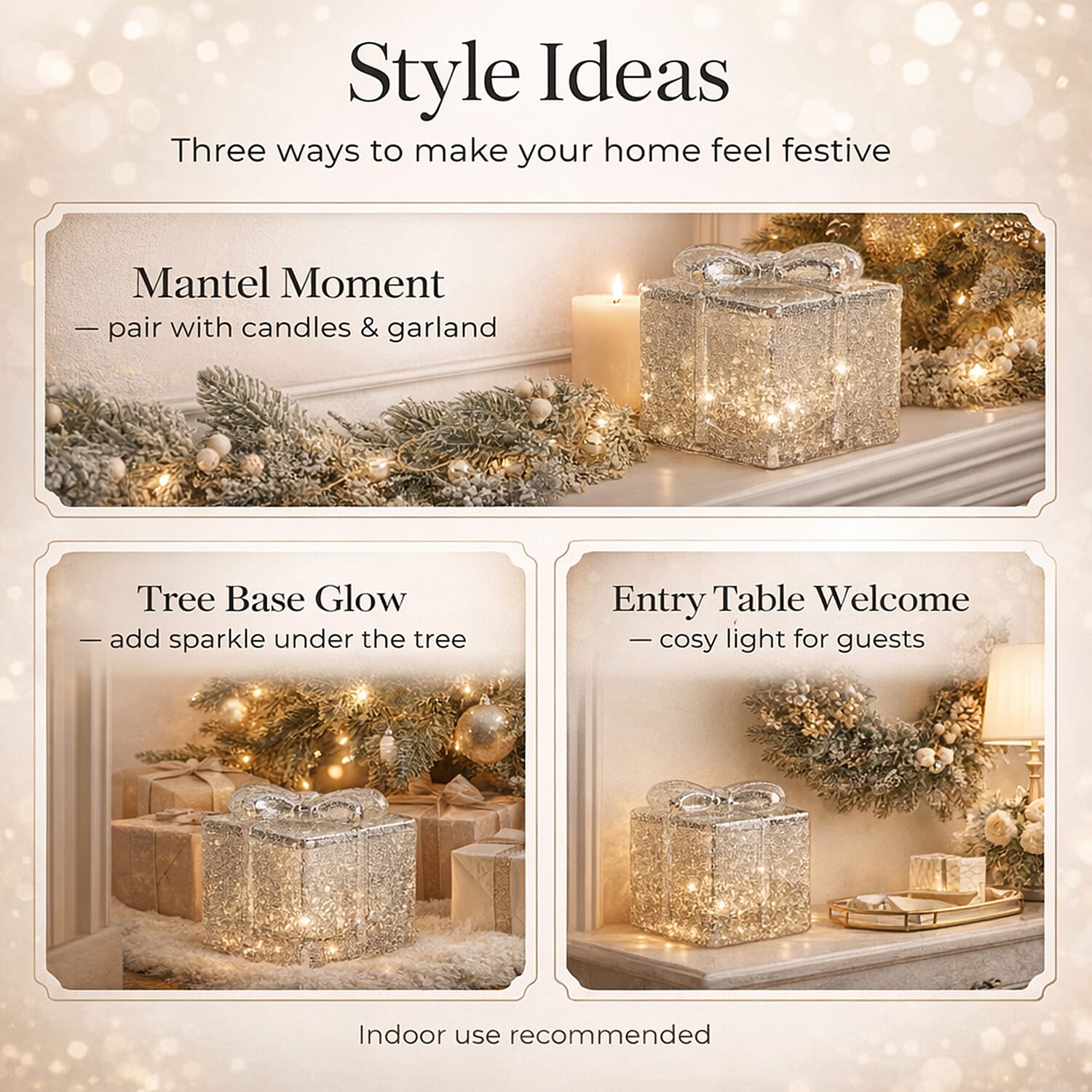 Set of 2 Lighted Gift Box for Christmas 7796733 3