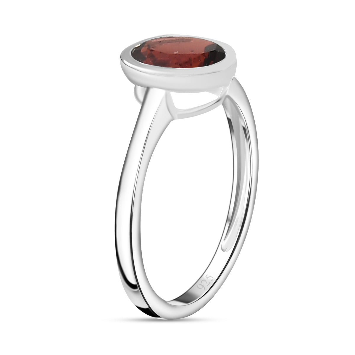 Red Garnet Solitaire Ring in Sterling Silver 1.440 Ct. V32604607 10