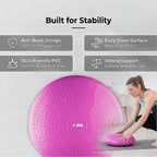 JLL Inflatable Balance Cushion for Fitness Core Training Agility Gym Workouts Yoga - Pink